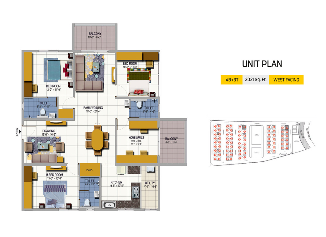 4BHK West Facing 2021